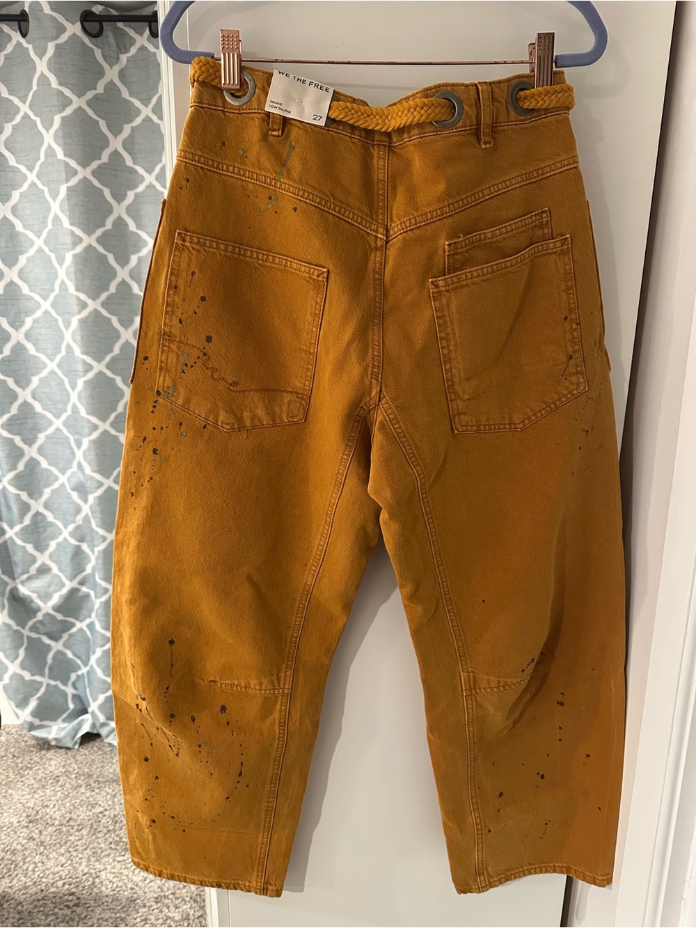 We The Free Moxie Pull-On Barrel Jeans tangerine peel size 27 - Picture 5 of 5